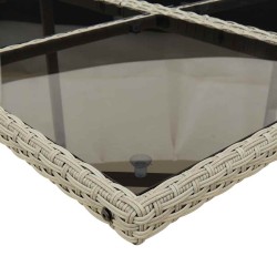 Ensemble à manger de jardin et coussins 9 pcs gris clair rotin 509806509806