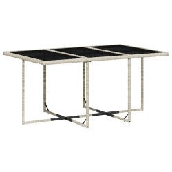 Ensemble à manger de jardin 11pcs avec coussins gris poly rotin 509810509810