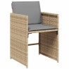 Ensemble à manger de jardin et coussins 11 pcs mélange beige 509822509822