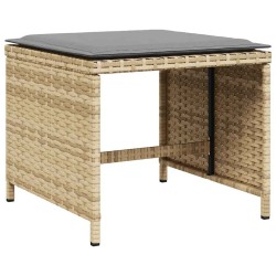 Ensemble à manger de jardin et coussins 11 pcs mélange beige 509822509822