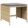 Ensemble à manger de jardin et coussins 11 pcs mélange beige 509822509822