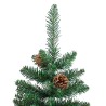 Sapin de Noël mince avec bois véritable et cônes vert 150cm PVC 509837509837