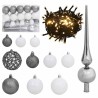 Sapin de Noël artificiel 150 LED&boules&neige floquée 150 cm 509839509839