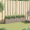 Jardinières avec 2 pots 2 pcs gris 90x20x40 cm résine tressée 509842509842