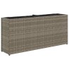 Jardinières avec 2 pots 2 pcs gris 90x20x40 cm résine tressée 509842509842