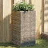 Jardinières 2 pcs gris 30x30x60 cm résine tressée 509844509844