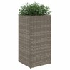 Jardinières 2 pcs gris 30x30x60 cm résine tressée 509844509844