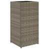 Jardinières 2 pcs gris 30x30x60 cm résine tressée 509844509844