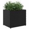 Jardinières 2 pcs noir 36x30x32 cm résine tressée 509847509847