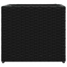 Jardinières 2 pcs noir 36x30x32 cm résine tressée 509847509847
