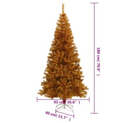 Sapin de Noël artificiel avec support Doré 180 cm PET 509852509852
