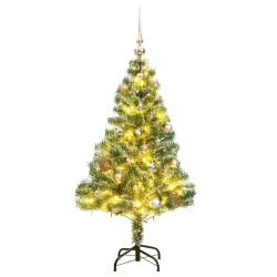Sapin de Noël artificiel 150 LED&boules&neige floquée 150 cm 509853509853