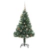 Sapin de Noël artificiel 150 LED&boules&neige floquée 150 cm 509853509853