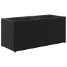 Jardinières avec 2 pots 2 pcs noir 72x30x32 cm résine tressée 509857509857