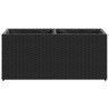 Jardinières avec 2 pots 2 pcs noir 72x30x32 cm résine tressée 509857509857