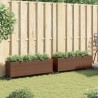 Jardinières et roulettes 2pcs marron 107x32x38cm résine tressée 509859509859
