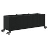 Jardinières et roulettes 2 pcs noir 107x32x38 cm résine tressée 509860509860