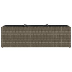 Jardinières avec 3 pots 2 pcs gris 105x30x32 cm résine tressée 509861509861