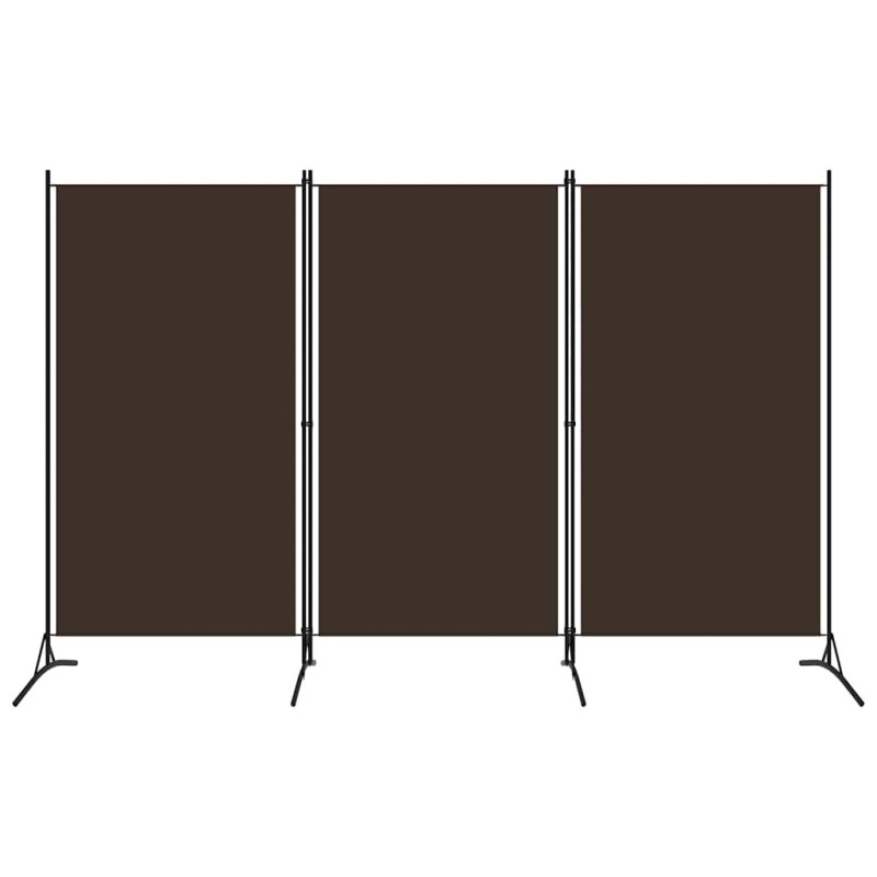 Cloison de séparation 3 panneaux Marron 260x180 cm 509865509865