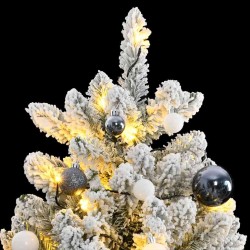 Sapin de Noël artificiel articulé 300 LED et boules 180 cm 509866509866