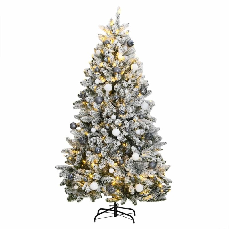 Sapin de Noël artificiel articulé 300 LED et boules 210 cm 509869509869