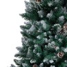 Sapin de Noël avec pommes de pin et neige blanche 210 cm 509870509870