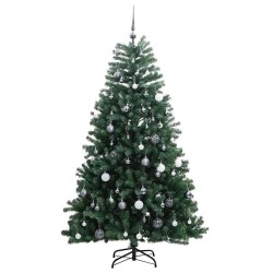 Sapin de Noël artificiel articulé 300 LED et boules 180 cm 509873509873