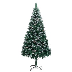 Sapin de Noël avec pommes de pin et neige blanche 240 cm 509874509874