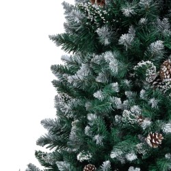 Sapin de Noël avec pommes de pin et neige blanche 240 cm 509874509874