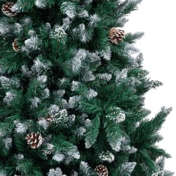 Sapin de Noël avec pommes de pin et neige blanche 240 cm 509874509874