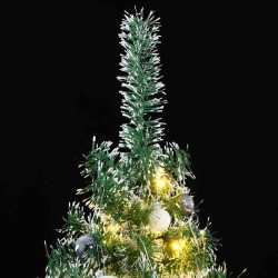 Sapin de Noël artificiel 300 LED&boules&neige floquée 240 cm 509875509875
