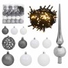 Sapin de Noël artificiel 300 LED&boules&neige floquée 240 cm 509875509875