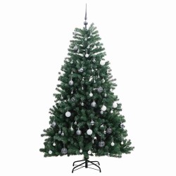 Sapin de Noël artificiel articulé 300 LED et boules 210 cm 509876509876