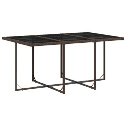 Ensemble à manger de jardin et coussins 7 pcs marron rotin 509879509879