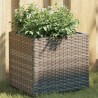 Jardinières 2 pcs gris 36x30x32 cm résine tressée 509884509884