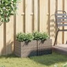 Jardinières 2 pcs gris 36x30x32 cm résine tressée 509884509884