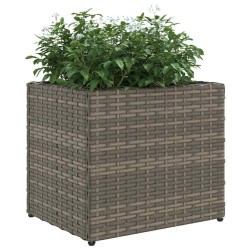 Jardinières 2 pcs gris 36x30x32 cm résine tressée 509884509884