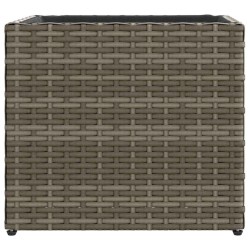Jardinières 2 pcs gris 36x30x32 cm résine tressée 509884509884