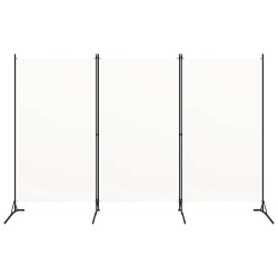 Cloison de séparation 3 panneaux Blanc 260x180 cm Tissu 509891509891
