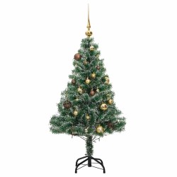 Sapin de Noël artificiel 150 LED&boules&neige floquée 150 cm 509893509893