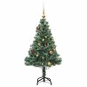Sapin de Noël artificiel 150 LED&boules&neige floquée 150 cm 509893509893