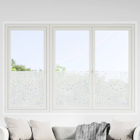 Films pour fenêtre 2 pcs dépoli motif de fleur PVC 509896509896