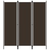 Cloison de séparation 3 panneaux Marron 150x180 cm  509897509897
