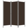 Cloison de séparation 3 panneaux Marron 150x180 cm  509897509897