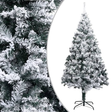 Sapin de Noël artificiel avec neige floquée vert 180 cm PVC 509898509898