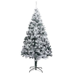 Sapin de Noël artificiel avec neige floquée vert 180 cm PVC 509898509898
