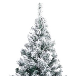 Sapin de Noël artificiel avec neige floquée vert 180 cm PVC 509898509898