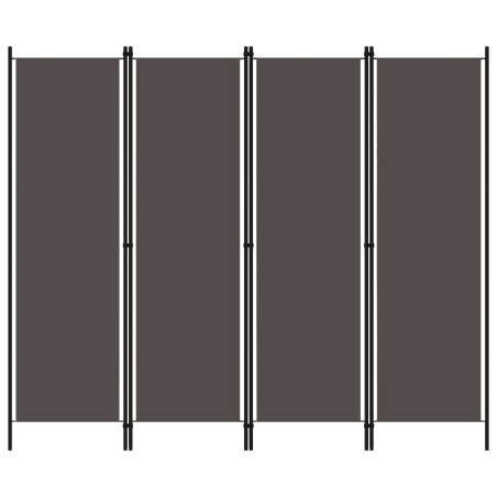 Cloison de séparation 4 panneaux Anthracite 200x180 cm 509900509900