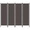 Cloison de séparation 4 panneaux Anthracite 200x180 cm 509900509900