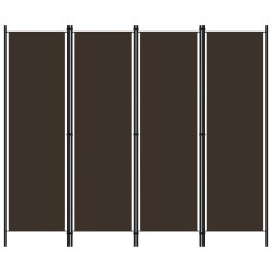 Cloison de séparation 4 panneaux Marron 200x180 cm 509901509901